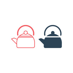 Kettle vector illustration icons set