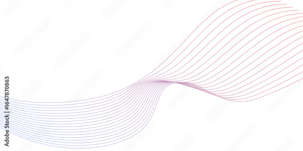 Aufkleber multicolor blend abstract vector wave line template. digital future technology concept geometric pat
