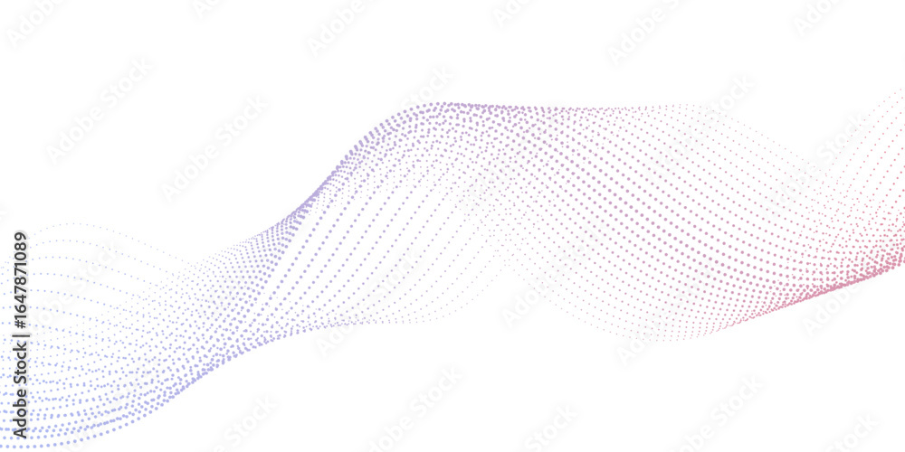 Aufkleber multicolor blend abstract vector wave line template. digital future technology concept geometric pat