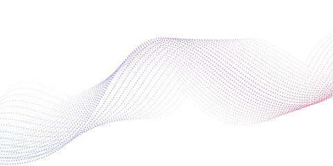 Multicolor blend abstract vector wave line template. Digital future technology concept geometric patterns of lines. Abstract wave lines element for banner, flyer, brochure, poster. Modern flowing wave