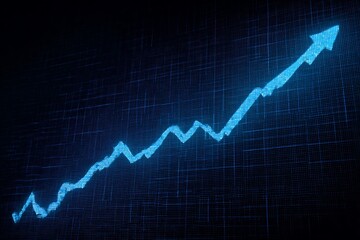 an azure diagram featuring an ascending indicator
