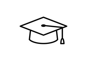 Celebrate academic success with this simple graduation cap illustration for your invitations and announcements, highlighting achievement and commencement elegance