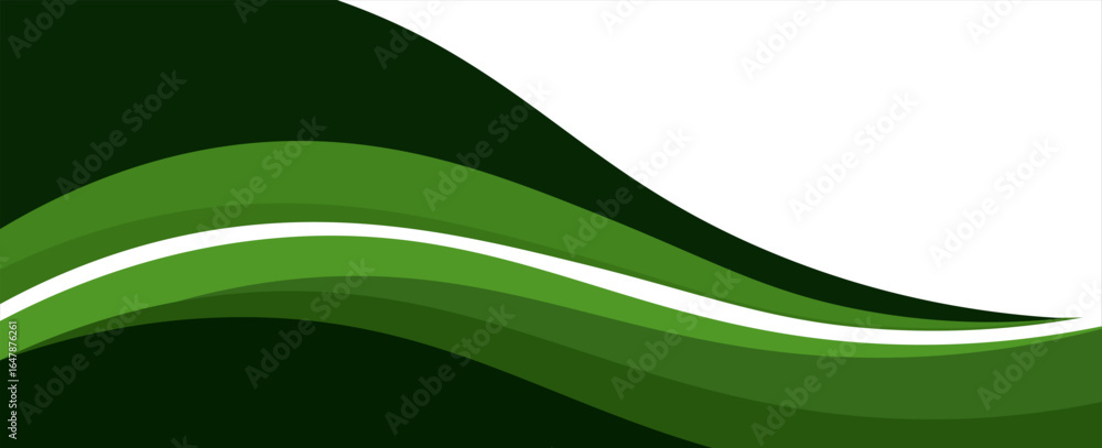 Poster modern green background. graphic design pattern background template with dynamic wave shapes.
