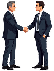 Businessmen shaking hands making deal