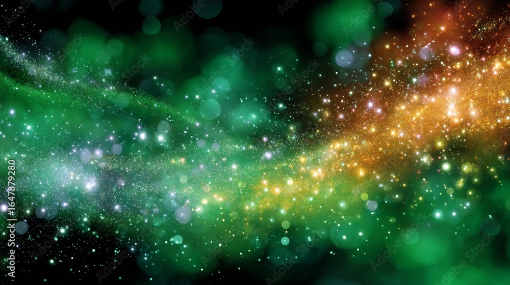 Poster colorful bokeh lights twinkling in an abstract background creating a dreamy atmosphere