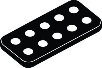 blister pack silhouette vector icon