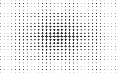 Dotted halftone gradient texture. Vanishing polka dot background. Repeating dots gradation pattern background. Black fading comic pop art overlay backdrop. Raster effect wallpaper