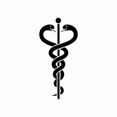 Rod of Asclepius vector graphic