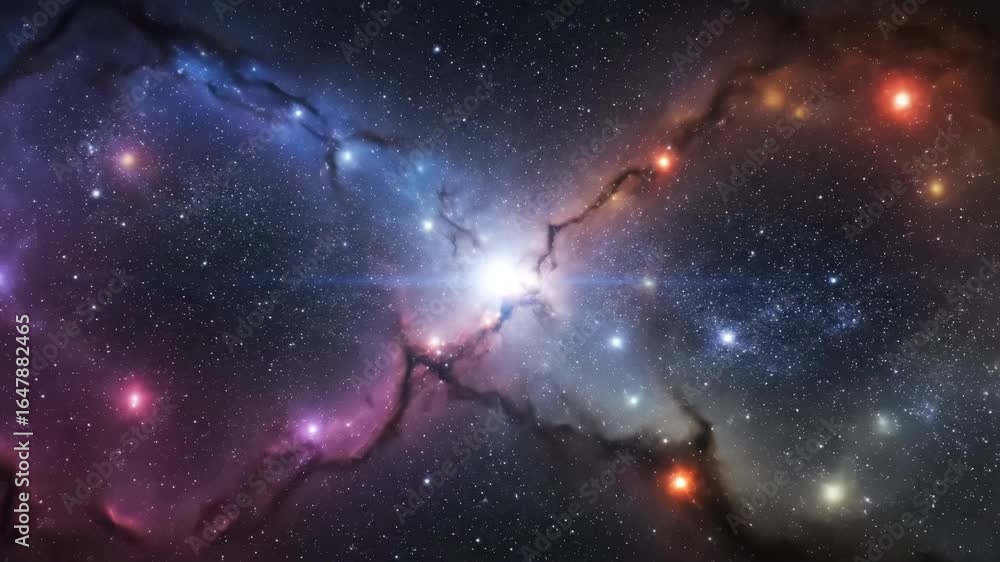 Poster nebula forming an infinity symbol in space - a mesmerizing nebula forms the shape of an infinity sym