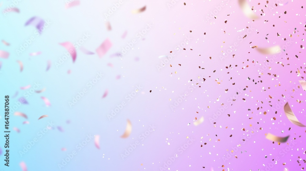 Poster gradient pastel background confetti copy space soft pink and cream gradient background with falling 