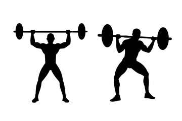 Man Performing Smith Machine Barbell Squat Exercise for Leg Muscles at Gym 