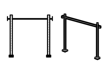 Pull-Up Bar Vector, Fitness Pull-Up Exercise Vector