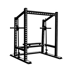 Squat Rack Vector, Gym Workout Squat Rack Vector  