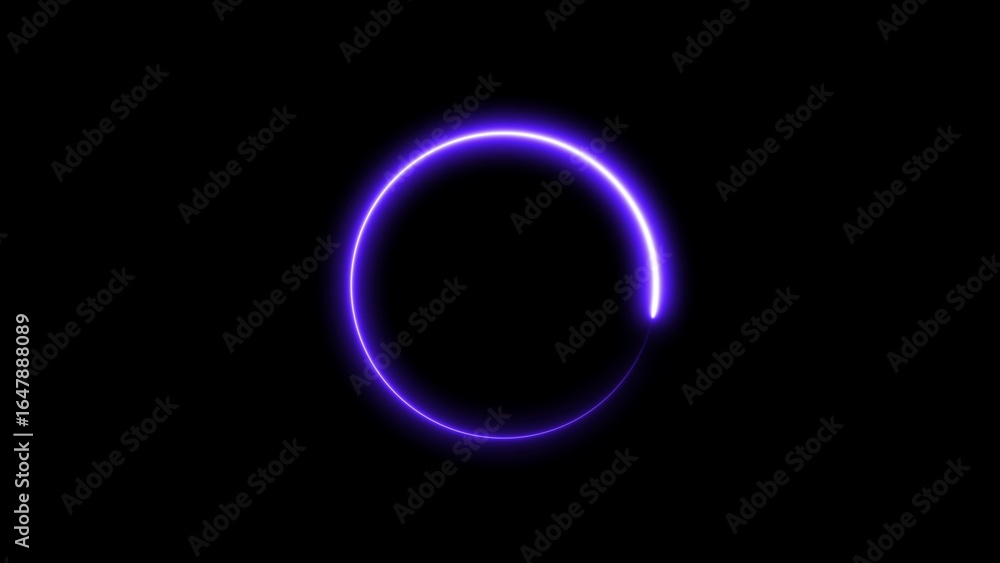 Poster mesmerizing neon circle a captivating display of light and darkness creates a futuristic and modern 