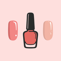 Artificial nails, salon style, nude and pink, foundation for beautiful manicure