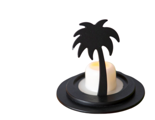 palm tree silhouette, black and white silhouette, vector and illustration  