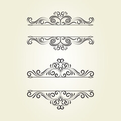 
vintage vector swirl frame bundle