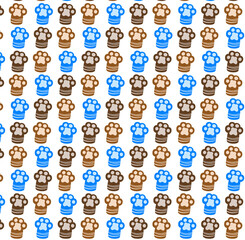 Colorful Paw Print Pattern Seamless Background – Pet and Animal Theme