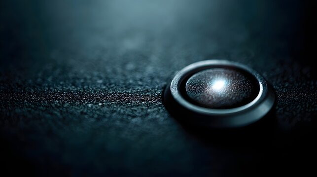 Glowing power button on a modern device - Powered by Adobe