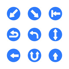 Arrows Colored Outlines icons set