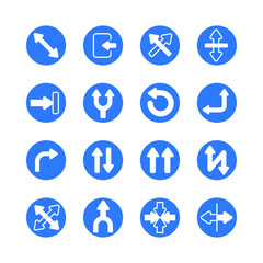 Arrows Colored Outlines icons set
