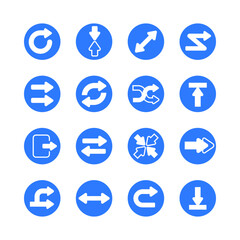 Arrows Colored Outlines icons set