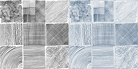 Hand-Drawn Hatching Textures Set for Shading