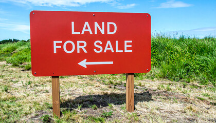 Dry-land red warning board with bold chevron pattern