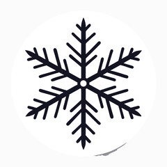A vector illustration of a snowflake and Christmas tree icon, a festive and cold winter holiday symbol