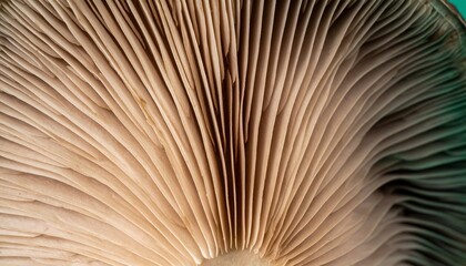 Close-up of a mushroom's underside