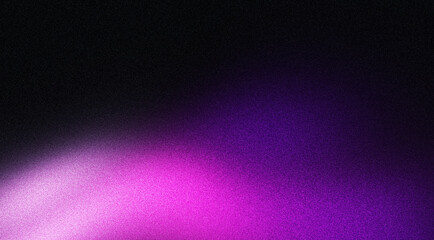 Glowing abstract grainy background, in purple pink white and black noise texture color gradient shapes, for creative web page banner poster cover header and backdrop design