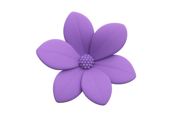 Vibrant purple blossom spreading delicate round petals, radiating cheerful energy against soft botanical background