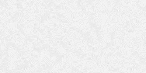 Monochromatic Topographic Map contour lines forming a seamless Line Art Design on a Clean Background landscape features design.