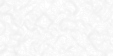 Monochromatic Topographic Map contour lines forming a seamless Line Art Design on a Clean Background landscape features design.