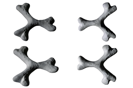 professional high quality Abstract Geometric Shapes X Shaped Figures in White on Black Background