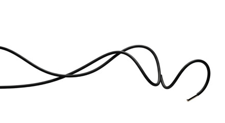 A Thin Transparent Wire with a Metal Tip Against a Dark Background