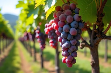 Fototapeta premium red wine grapes