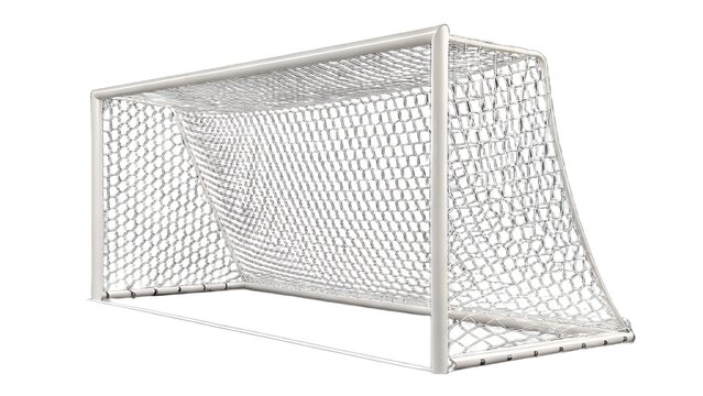 A high-angle, close-up shot captures the dramatic moment a soccer ball