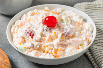 Homemade Sweet Ambrosia Fruit Salad