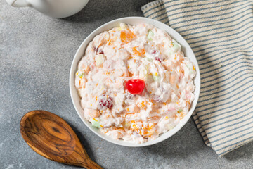 Homemade Sweet Ambrosia Fruit Salad