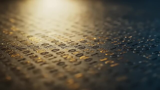 Golden Binary Code Texture.