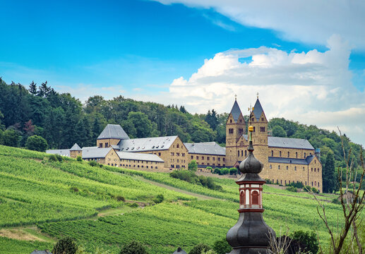 Historic St. Hildegard of Bingen Abbey, Eibingen, near R&uuml;desheim, Hessen., germany. It was the second monastery founded by Hildegard von Bingen Eibingen near R&uuml;desheim.