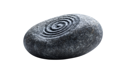 Discover serene balance with a unique stone featuring calming concentric circle patterns for mindfulness and relaxation.