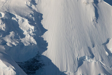 Mountains with snow from Antarctica