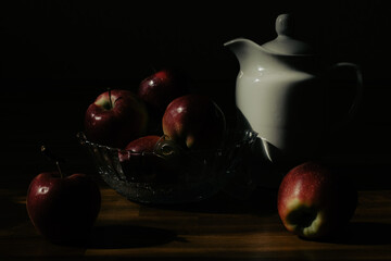 still life with apples