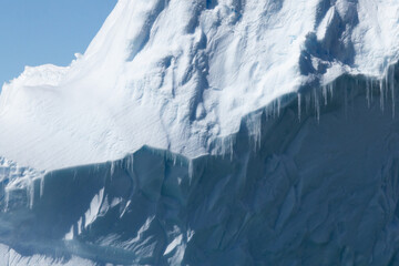 Mountains with snow from Antarctica