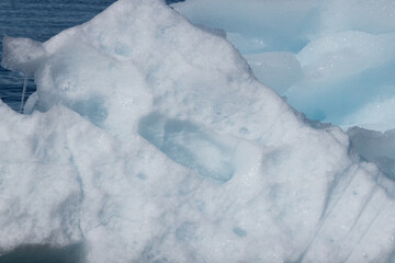 Mountains with snow from Antarctica