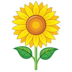 Bright Sunflower Clipart Vector