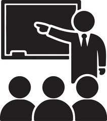 Business man and woman silhouette in formal suits standing together