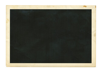 Vintage empty photo picture texture isolated. Aged and yellowed photo.